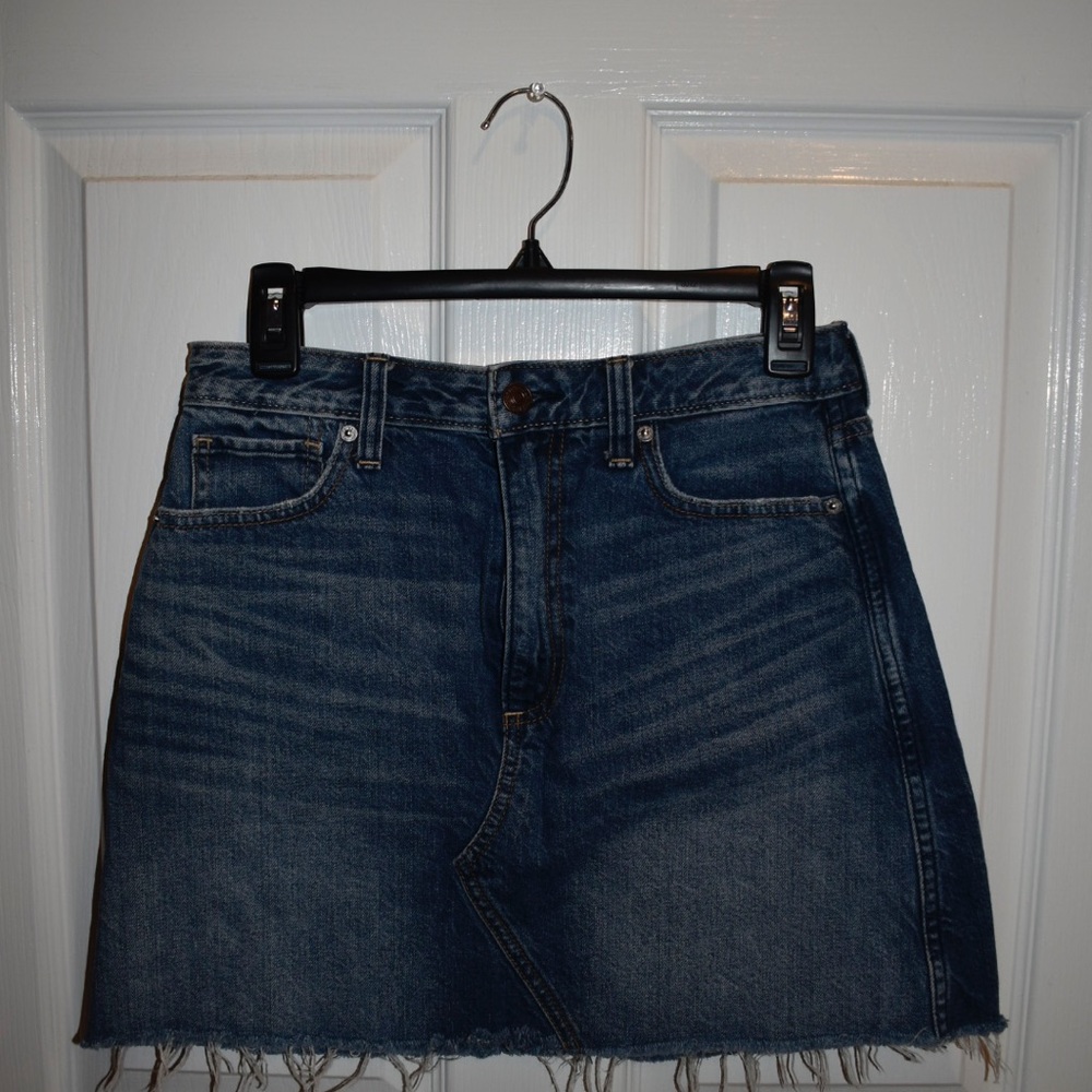 Abercrombie and Fitch distressed denim skirt size 27” waist